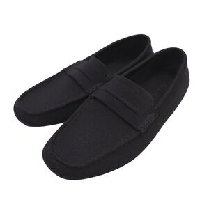 Rothy's (Mens Size 8) Black The Driving Loafer Knit Slip On Shoes Moccasins